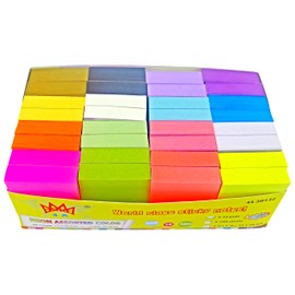 4A Sticky Notes,1 1/2 x 2 Inches,Small Size,The Adhesive On Shorter Side,Neon Assorted,16 Colors,Self-Stick Notes,100 Sheets/Pad,32 Pads/Box,4A 30132