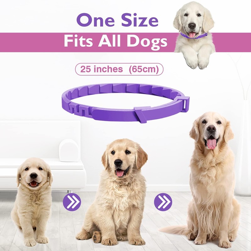 Dog Calming Pheromone Collar Set of 3,Relieves Anxiety,Keeps Dog Quiet,Foldable
