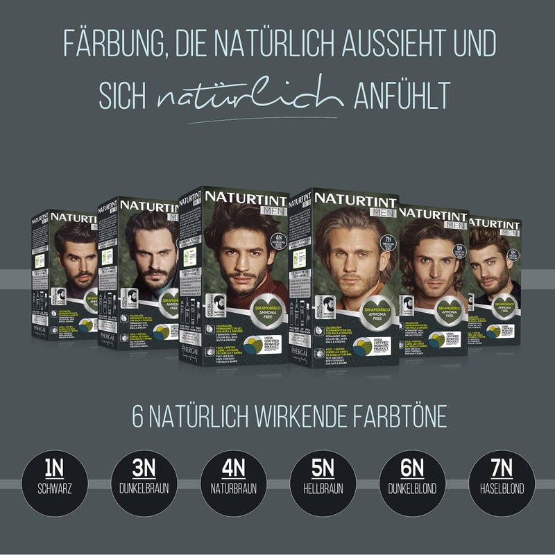 Naturtint Men Permanent Hair Colour Without Ammonia, Especially for Men,