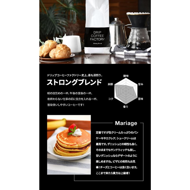 Drip Coffee Factory Rich & Strong Assorted Set, Medium Grind,