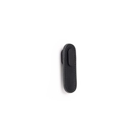 Gedotec Furniture Handles | 1 Piece - Cabinet Handle Made of Black Leather - Black Knob | Oblong | Modern Elegant Design | Dimensions: 22 x 70 mm | Folding Door Handles - Drawer Handle - Kitchen -