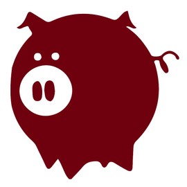 ANGDEST Piggy Bank (Burgundy) (Set of 2) Premium Waterproof Vinyl Decal Stickers for Laptop Phone Accessory Helmet Car Window Bumper Mug Tuber Cup Door Wall Decoration