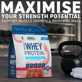 Applied Nutrition Critical Whey Protein Powder 900g - High Protein Powder, Protein Milkshake, Muscle Building Supplement with BCAAs & Glutamine (900g - 30 Servings) (Strawberry)