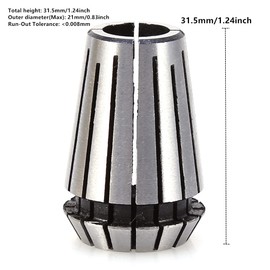 13 piezas Juego de boquillas ER20 Collet Chuck 1mm-13mm Holder Super Spring Collet Set para CNC Máquina de grabado y herramienta de fresado de torno