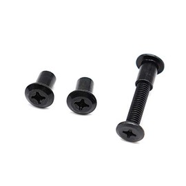 binifiMux 10-Pack M6 45mm Black Rivet Phillips Connecting Bolts Dowel Cap Nuts Sets for Furniture Beds Cupboard