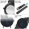 FIZILI Men's Watch Ultra-Thin Minimalist Waterproof Fashion Watch for Men
