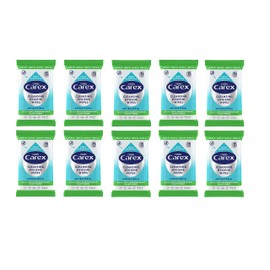 Carex Antibacterial Original Biodegradeable Wipes, Cleans, Cares and Protects, Bulk Buy, Pack of 10 x 15 Wipes