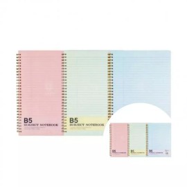 B5 80매 절취형 좌철 스프링 공책 학생 학교 사무용 문구 필기용 연습장 북 B5 80 Sheet Tearing Type Binding Spring Notebook for Students School Office Stationery Note-taking Practice Book