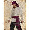 Verceco Mens Pirate Costume Outfit Renaissance Costume Men Medieval Outfit