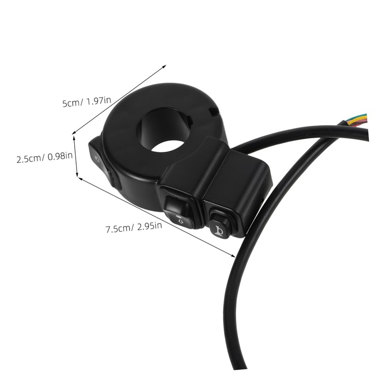MAGICLULU Ebike Horn Button 22mm Motorcycle Handlebar Switch 3-Function Turn