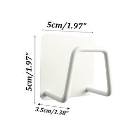 LVYKING 4 Pcs Stainless Steel Sponge Holder, Adhensive Small Kitchen Acessories Holder for Sink, Storage Rack for Scourer, Dish Towel, White