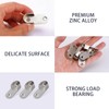 16 PCS Silver Oval Closet Rod End Supports Polished Chrome