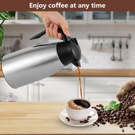 Dyserbuy 68Oz Thermal Coffee Carafe, Insulated Stainless Steel Double Walled Vacuum Flask/Coffee Carafes with Press Button Top, Coffee Carafe Drink Dispenser for Coffee,Tea,Beverage