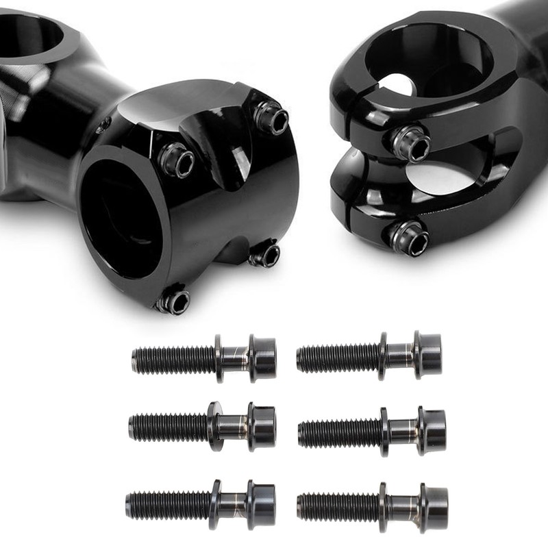 6PCS Bike Stem Bolts Titanium Alloy M5x20mm Bike Handlebar Stem