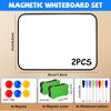 WEFHEF Pack of 2 Wipeable Whiteboard Magnetic Wall Small Whiteboards