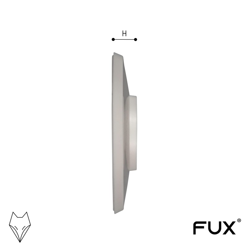 FUX Pack of 2 Single Heating Pipe Rosette 8 mm