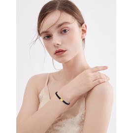 Gold Initial Bracelet for Women A-Z Letter Bracelet for Men Adjustable String Braided Wrist Band Trendy Initial Heart Charm Bracelet for Teen Girls Birthday Gifts(N)