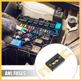 REPAIROCK 6pcs 275A Gold Tone Plated ANL Fuse Universal Fit for Inverters Car Vehicle Truck Audio Auto Replacement Parts