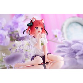 The Quintessential Quintuples of the Bride Desktop Cute Figure Nino Nakano - Illustrated by Cat Room Wear Version