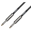 Cascha Standard Line Guitar Cable, Straight, Black Tweed, 9 m
