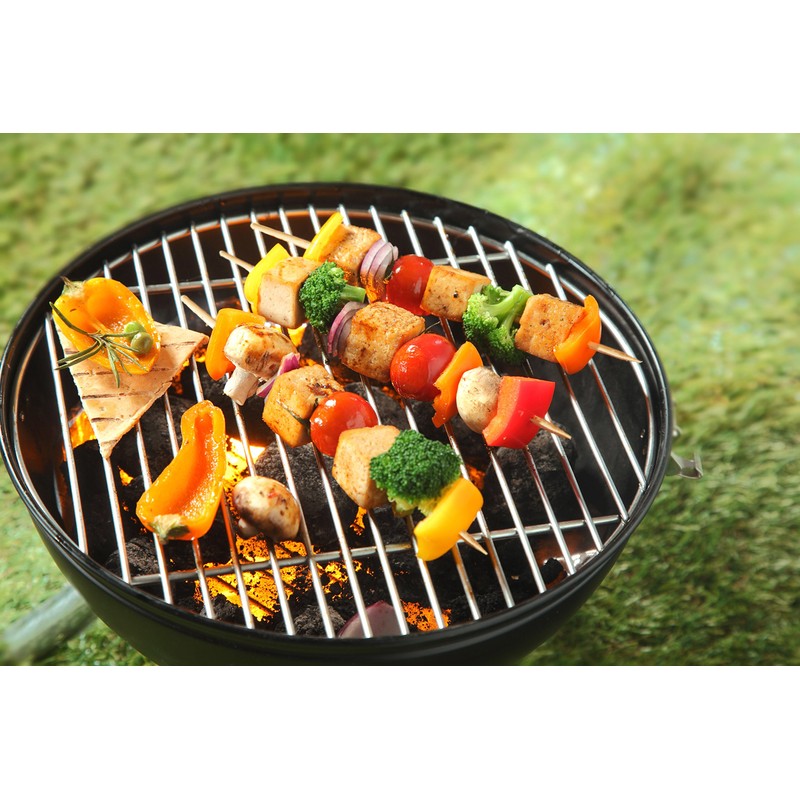 HIC Kitchen Bamboo BBQ Kabob Grill Skewers, 8-Inches Long, Set