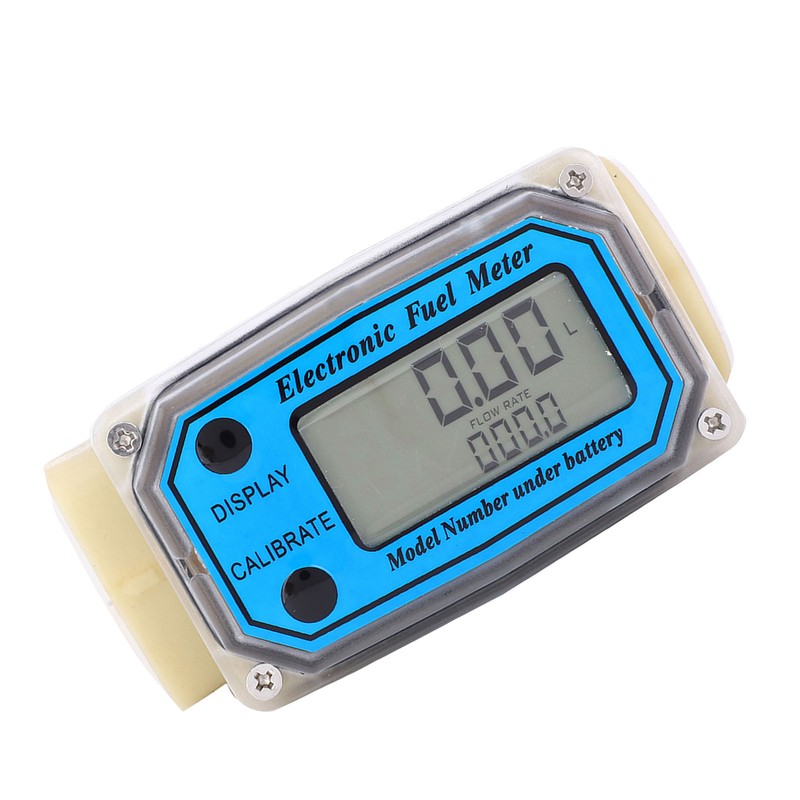 Mini Digital Turbine Flowmeter Diesel Fuel Flow Meter 10‑90L/min 1"