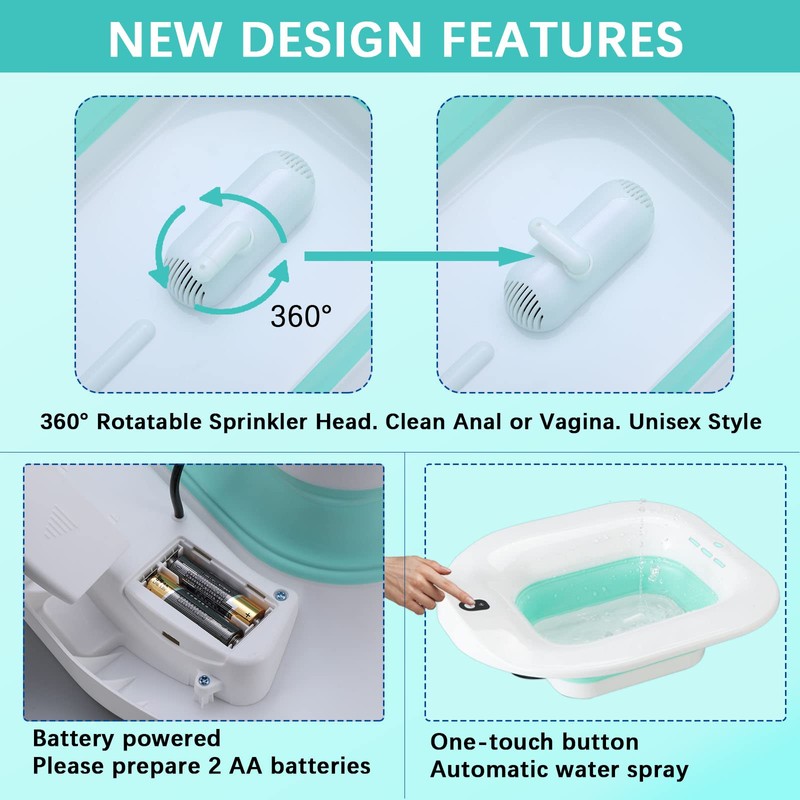 IRWPITW Sitz Bath, Electric Sitz Bath for Toilet Seat Hemorrhoids
