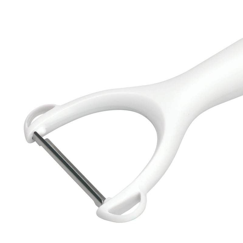 Culinare C30001 Safety Y Peeler, White, Plastic/Stainless Steel, Manual Potato/Vegetable/Fruit