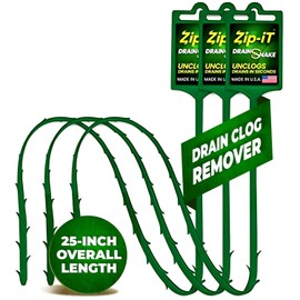 Zip-It Drain Clog Remover – 25-Inch Flexible Hair Snake Tool