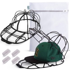 MANDARELLA HOME Hat Washer Cage 2 Pack with Clips and Laundry Bag, Hat Washer for Washing Machine and Dishwasher, Hat Cage for Washing Machine Fits Adult Teen and Kid Hats