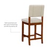 Linon Milano Counter Stool, 18”W x 19”Dx 38”H, Medium Cream/Dark
