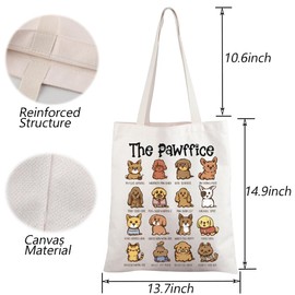 Office Themed Tote Bag Tv Series Inspired Gift The Pawffice Shoulder Bag For Dog Lover Gift (Pawffice UK2)