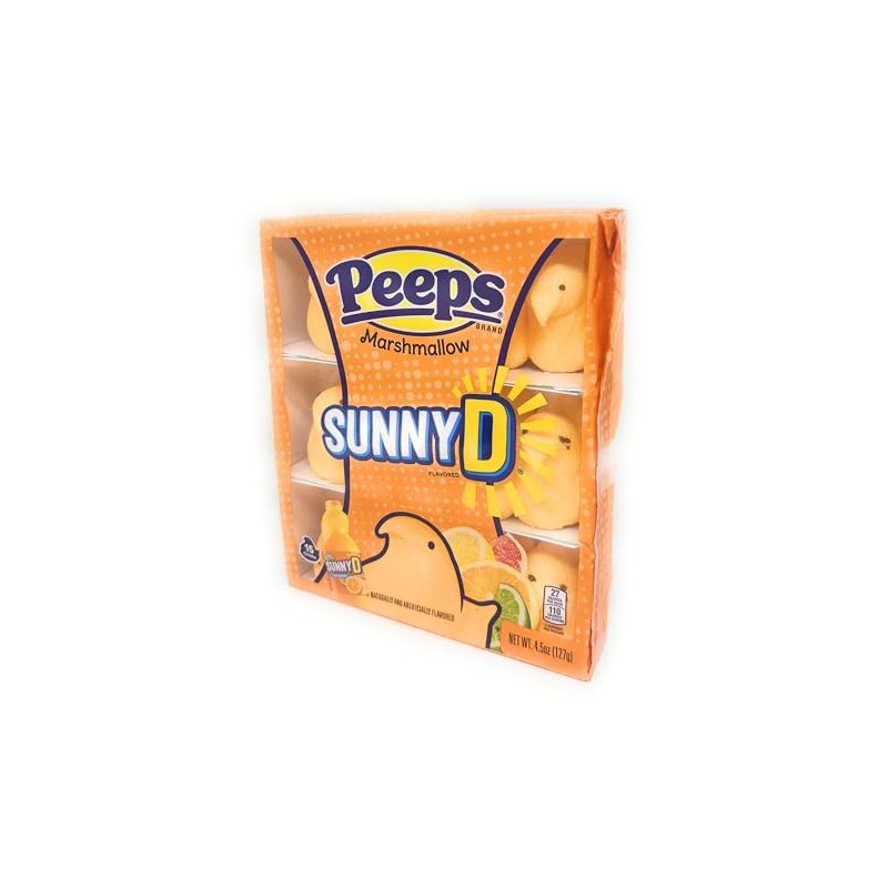 Sunny D Delight Flavored Marshmallow Peeps - 15 chicks