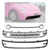 HECASA Lower Bumper Grille W/Fog Light Bezel Compatible with 2001-2005