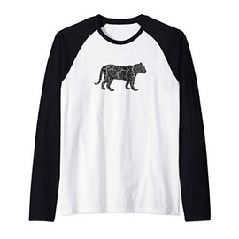 Leopard Distressed Print - Vintage Leopard Raglan Baseball Tee