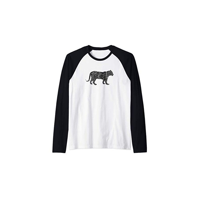 Leopard Distressed Print - Vintage Leopard Raglan Baseball Tee