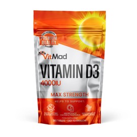 Vitamin D3 4000IU - 365 Tablets Max Strength Sun Bones Immune Immunity Support