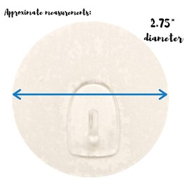 BANBERRY DESIGNS Utility Hooks - Set of 12 Clear Hooks - Kitchen Utensil Hooks - Reusable Heavy Duty - 2.75" Diameter