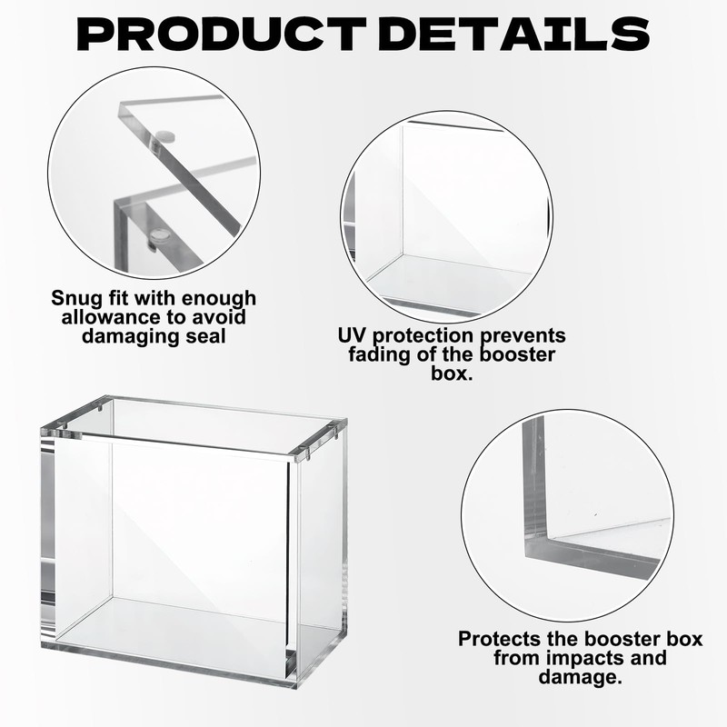 YEXEXINM 3 Pack Acrylic Magnetic Case Compatible with Booster Boxes,