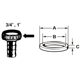 CORNAT TEC380236 Rubber gaskets Hose Coupling 14x22