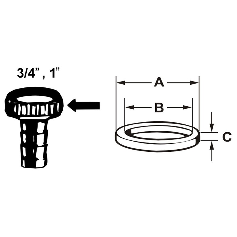 CORNAT TEC380236 Rubber gaskets Hose Coupling 14x22