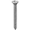 100 #8 X 1-1/2" Phillips Oval Head Tapping Screw Chrome