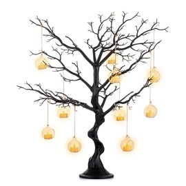 NUPTIO - Rama de árbol artificial de Halloween: 30 pulgadas/76 cm de alto, rama Manzanita, centro de mesa de boda para mesas, ramas de árbol negro (1 unidad)