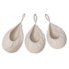 LABRIMP 1set Handwoven Teardrop Hanging Basket for Fruits and Vegetables