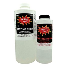#34 Crystal Clear Casting Epoxy Resin – Deep Pour Epoxy for Artworks, Castings, and River Tables – Epoxy for Large Castings and Coatings – Gloss Finish (3 Pint Kit)