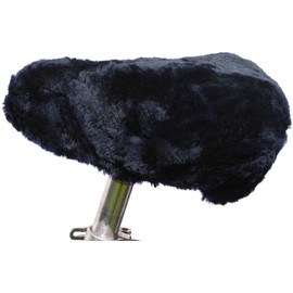 Harrys-Collection Merino Lambskin Bicycle Saddle Cover, navy