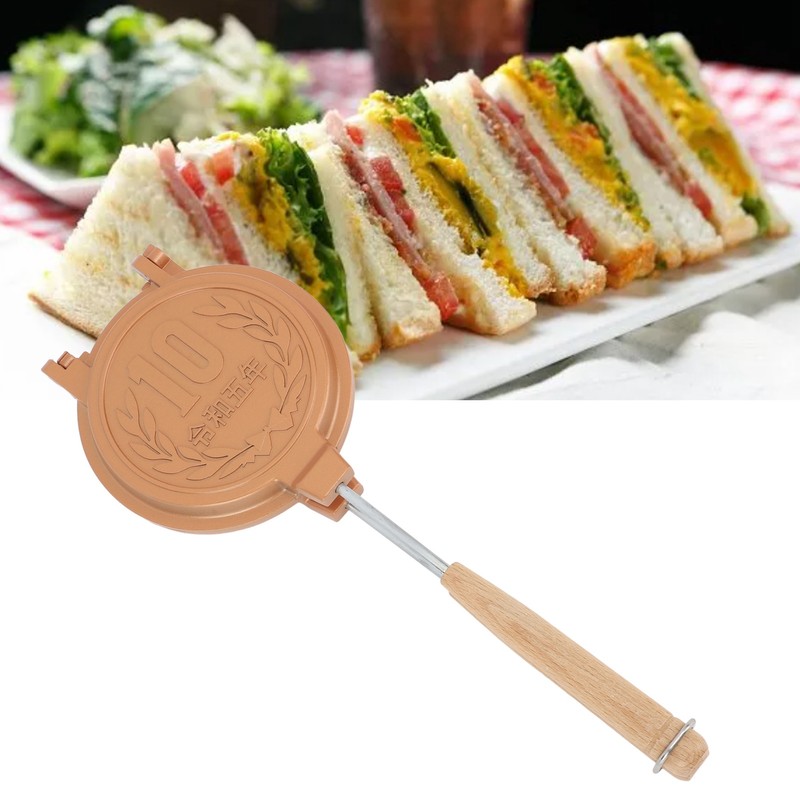 Sandwich Baking Tray Non Stick Even Heating Detachable Handle Pancake