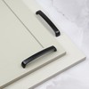 Matt Black Kitchen Cupboard D Bar Handle 160mm Fixing Curved