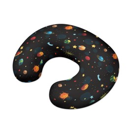 Forchrinse Galaxy Colorful Planet Space Nursing Pillow Cover Stretch Pillow Slipcover for Breastfeeding Mom Soft Nursing Pillow Slipcover for Baby Boys Girls