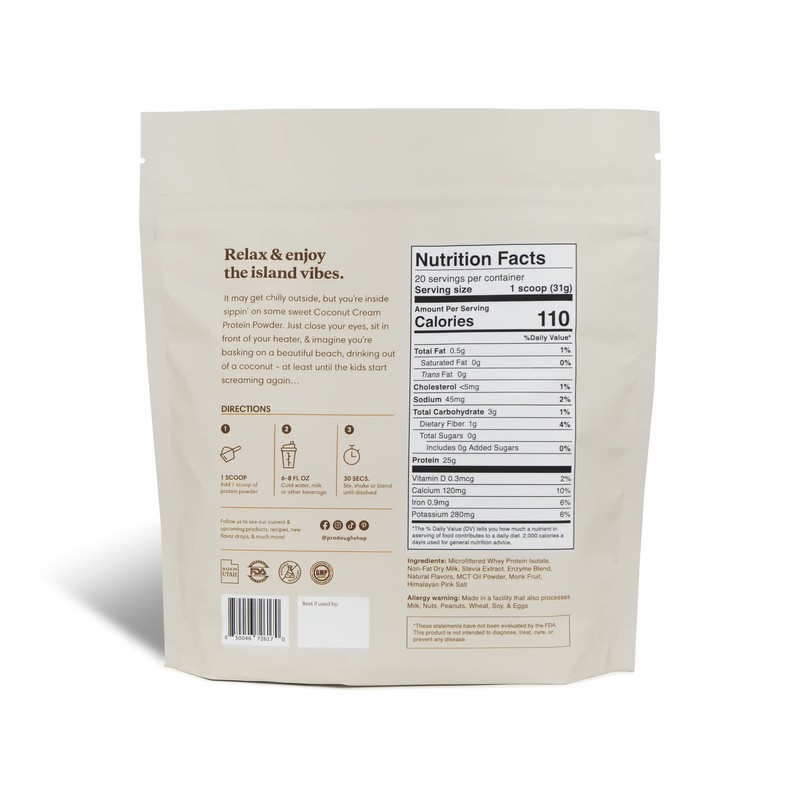 ProDough Gourmet Whey Isolate Hydrolized Protein Powder for Shake Mix-